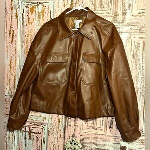 Elegant Brown Leather Jacket